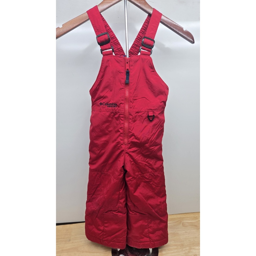 Columbia Toddler Snow Pants Bib Size 3T Insulated Red